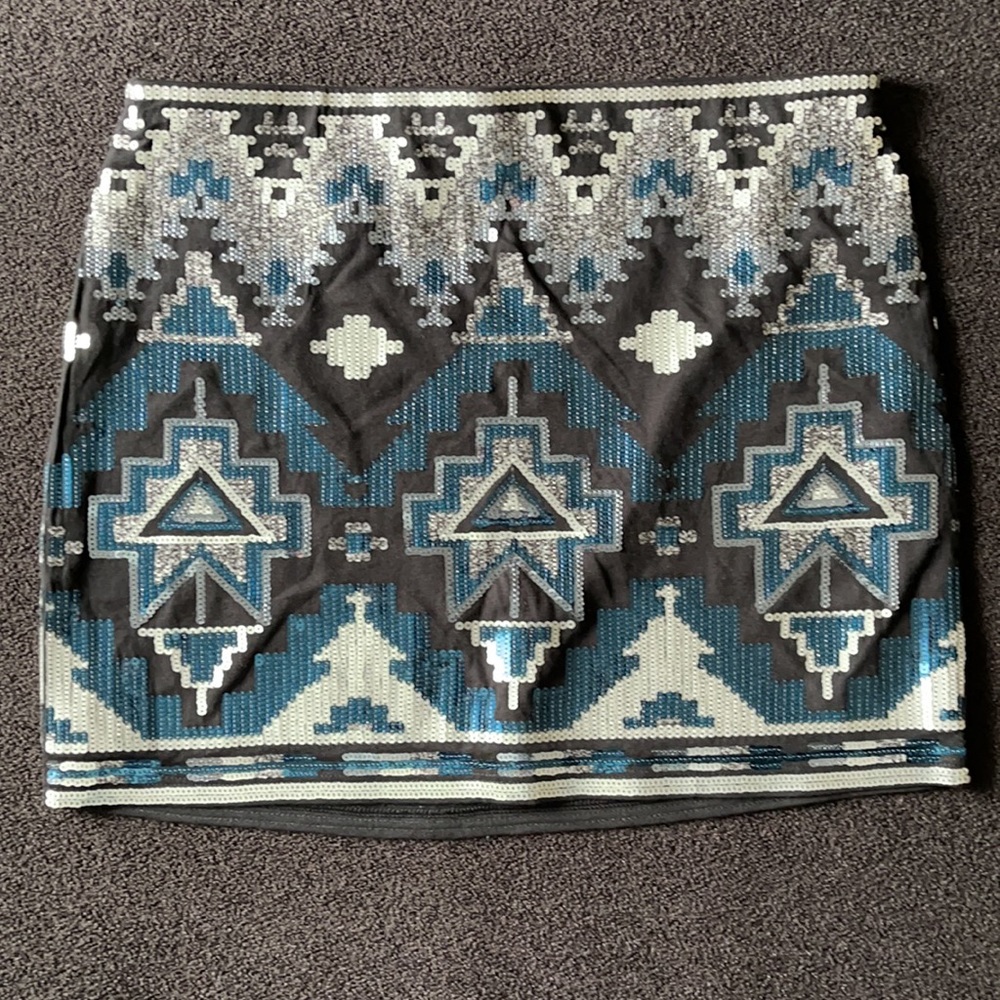 Express Sequin Mini Skirt
